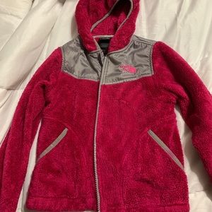 Girls pink Northface jacket size XS